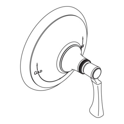 Bellis Thermostatic Valve Trim, Lever Handle