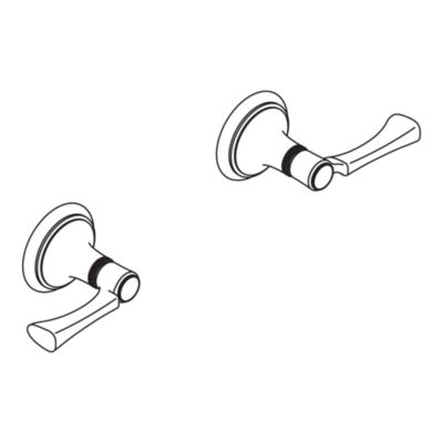 Bellis Wall or Deck-Mounted Bath Set Handles, Lever Handles