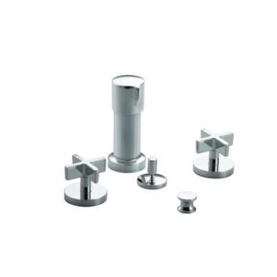 One Bidet Set, Vertical Spray, Cross Handles