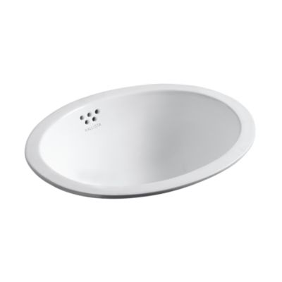 Michael S Smith Undercounter Basin with Overflow, Glazed