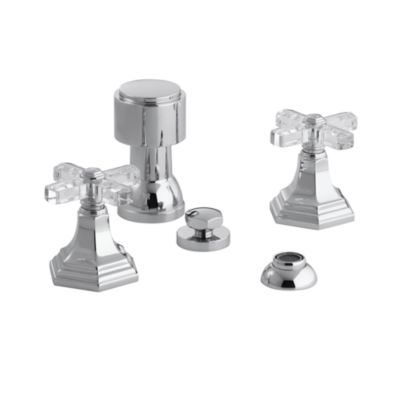 For Town by Michael S Smith Bidet Set, Crystal Cross Handles