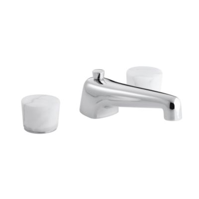 Counterpoint by Barbara Barry Basin Set, Statuary White Marble Knob Handles