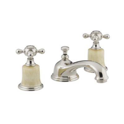 Shown is the Amedee Basin Set with White Onyx inserts