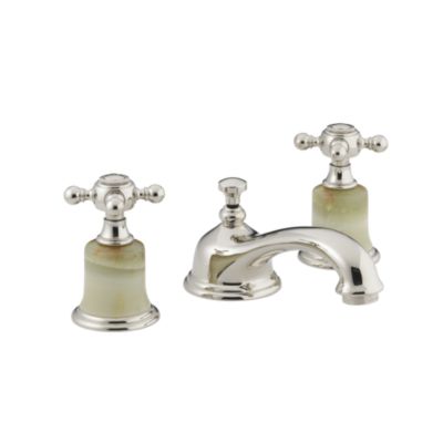 Shown is the Amedee Basin Set with White Onyx inserts