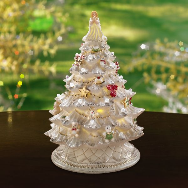 A Bright and Merry Christmas Lighted Tree Sculpture
