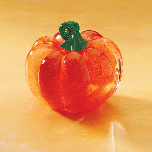 October Delight Glass Pumpkin Sculpture