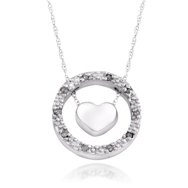 Eternal Love Slide White Gold Pendant