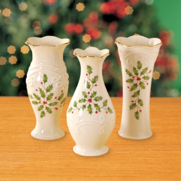 Holiday Bud Vases, Set of 3