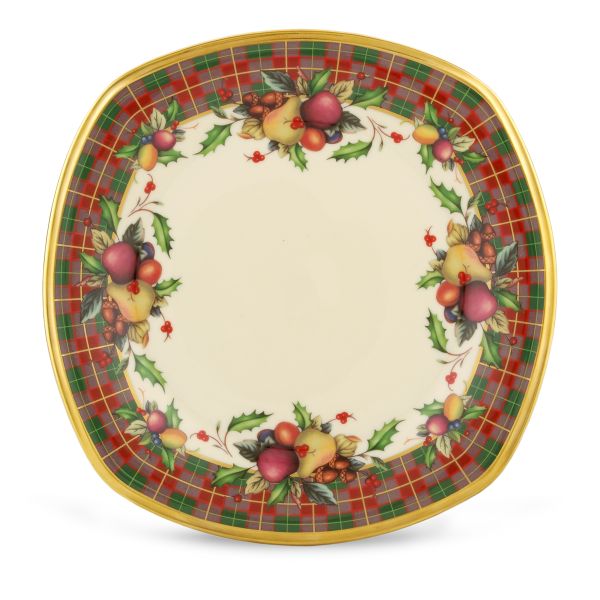 Holiday Tartan Square Accent Plate