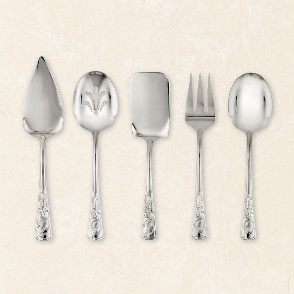 Holiday 5-piece Stainless Oversized Serving Set by Lenox