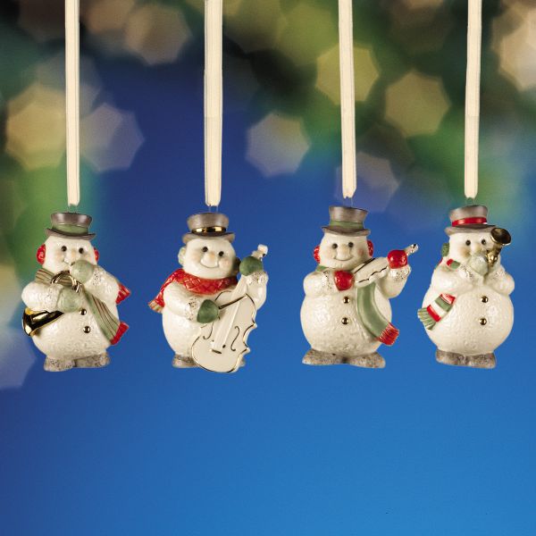 Snowman 4-piece Mini Ornament Set by Lenox