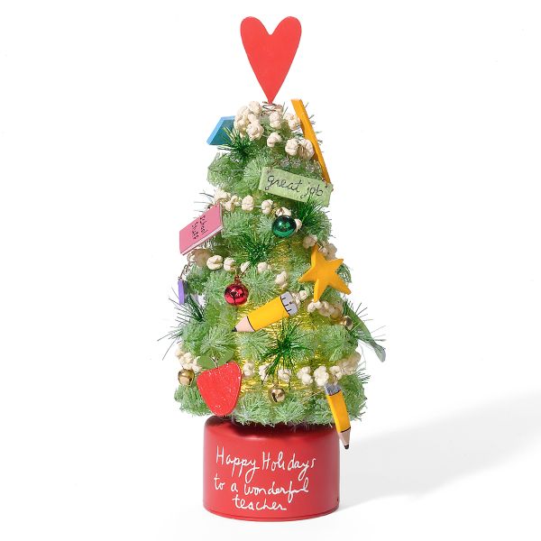 Department 56 Lit Holiday Teacher Tree