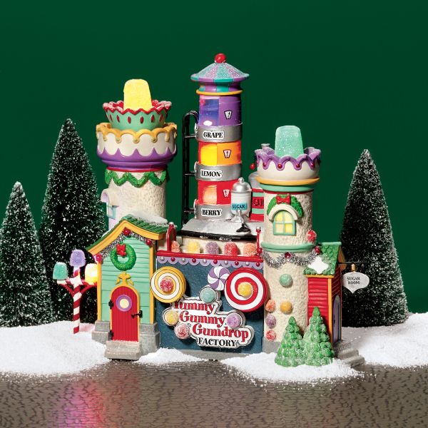 Department 56 Yummy Gummy Gumdrop Factory Animated Sculpture