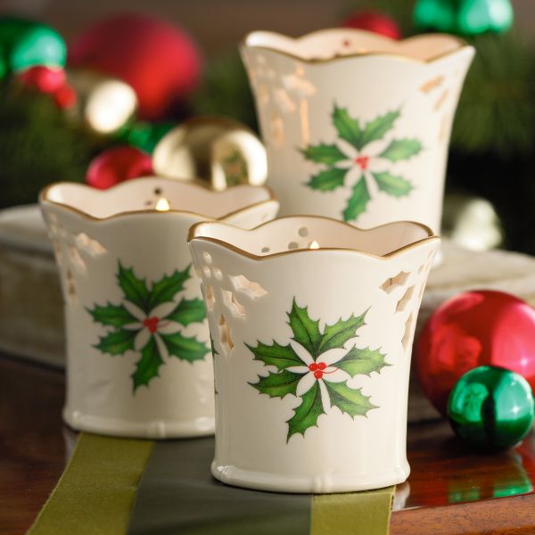 Holiday Pierced Votives, Set of 3