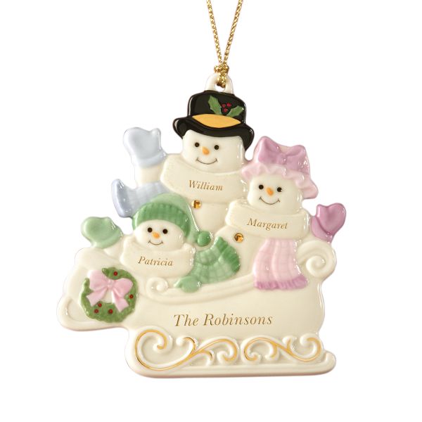 Family of 3 Warm Wishes To All Ornament
