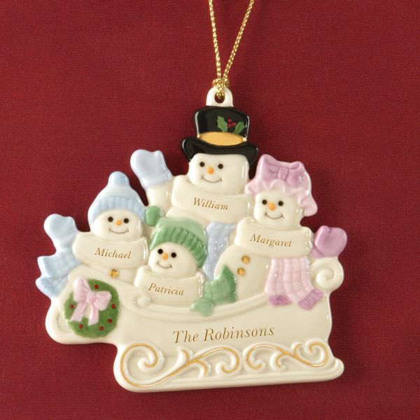 Family of 4 Warm Wishes To All Ornament by Lenox