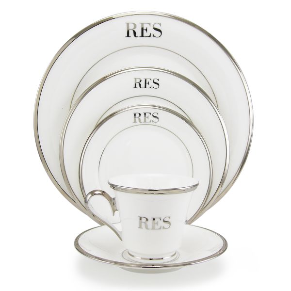 Solitaire® White Monogrammed 5-pc Set