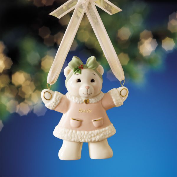 Teddy Bear Girl Ornament by Lenox