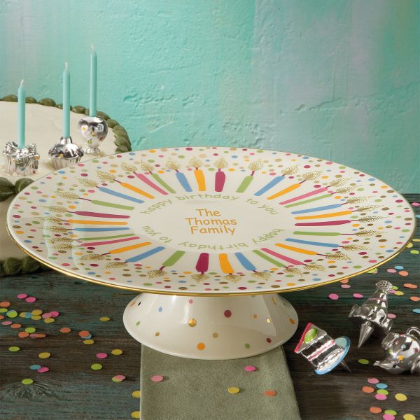 Candles & Confetti Singing Cake Plate by Lenox