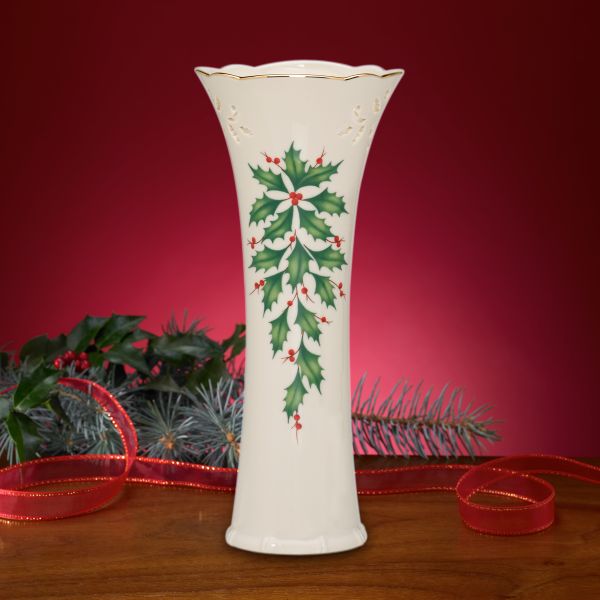 Holiday Pierced Bud Vase