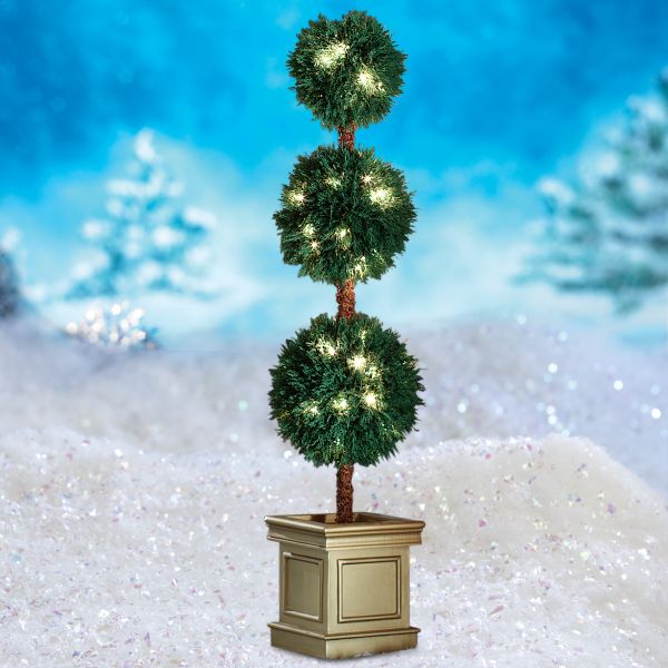 3-tiered Lighted Topiary