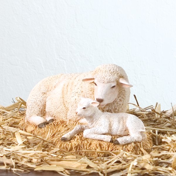 Thomas Blackshear's The Nativity Sheep with Lamb Figurine by Lenox