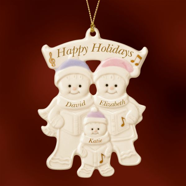 Family of 3 Warm Wishes Gingerbread Ornament by Lenox