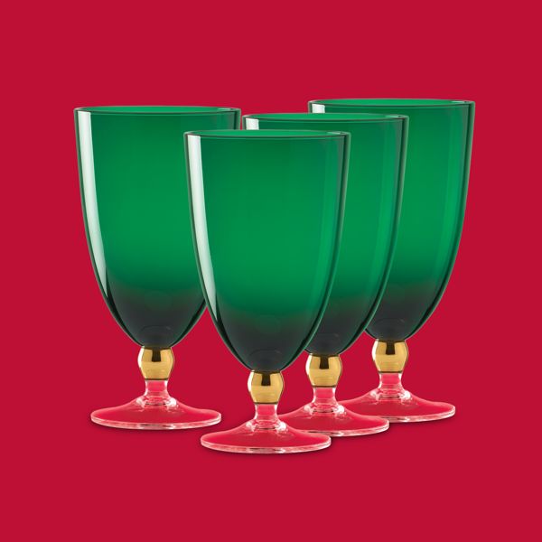 Touch of Gold Ivy 4-piece Crystal Glass Set by Gorham®