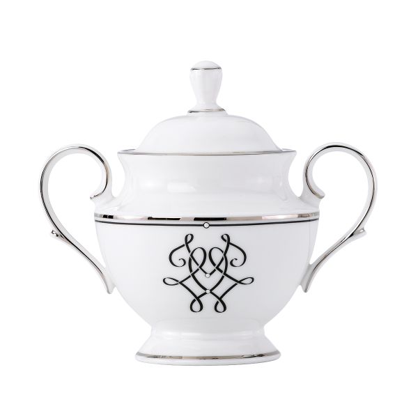 Scripted Platinum Sugar Bowl