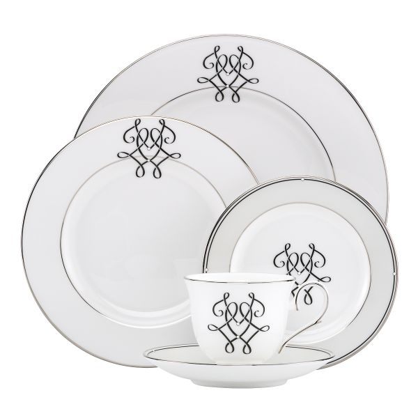 Scripted Platinum 5-piece Place Setting