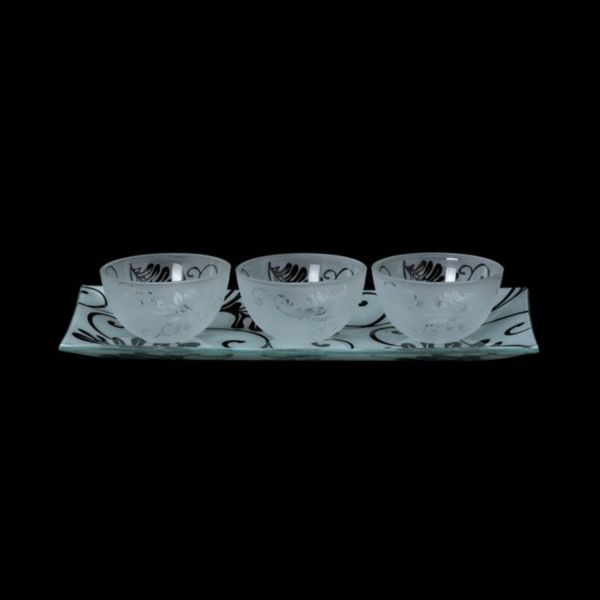 Smoked Floral 4-piece Dipping Bowl Set by Gorham®