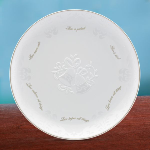 Opal Innocence Wedding Plate - Love Is Patient