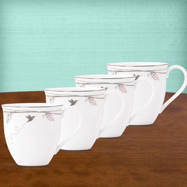 Silver Song 4-piece Mug Set by Lenox