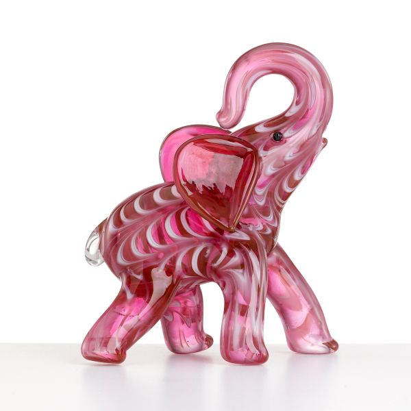 Gift of Knowledge Elephant Art Glass Figurine Set