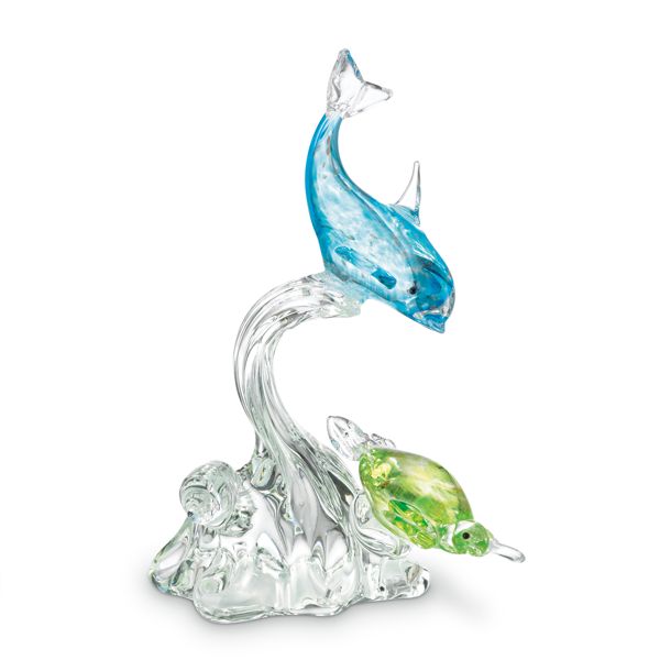 Dolphin Art Glass Figurine