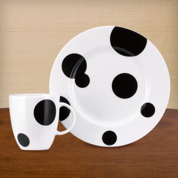 Circ Black Dessert Set