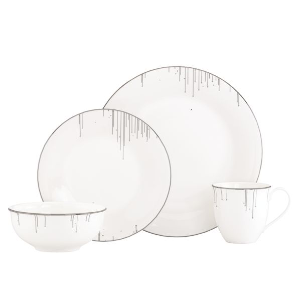 Platinum Ice 4-piece Place Setting with Mug