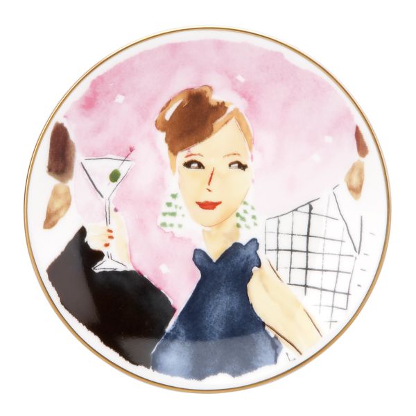 kate spade new york Illustrated Cocktails Anyone? Tidbit Plates