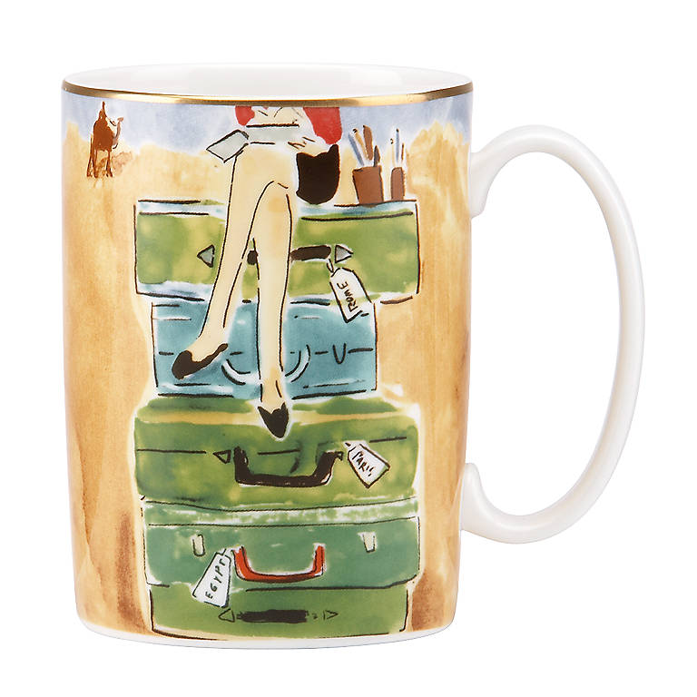 kate spade Illustrated World Traveler Mug