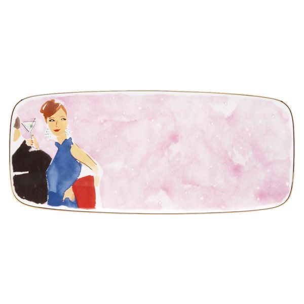 kate spade new york Illustrated Cocktails Anyone? Hors D'oeuvres Tray
