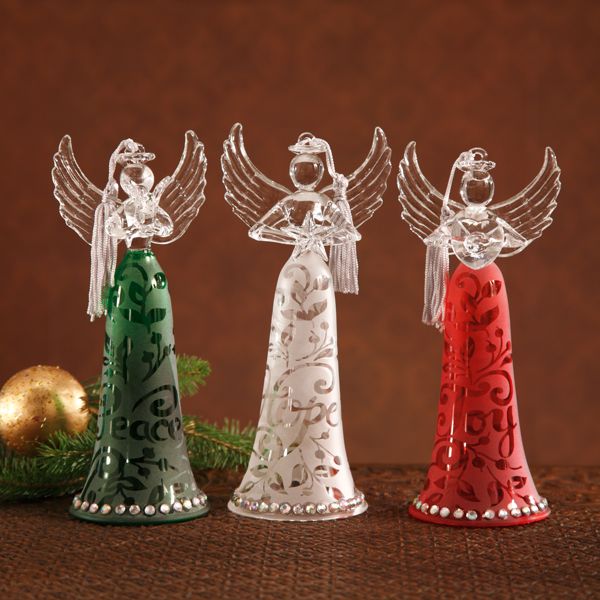 Joyous Tidings Angel 3-piece Ornament Set by Lenox