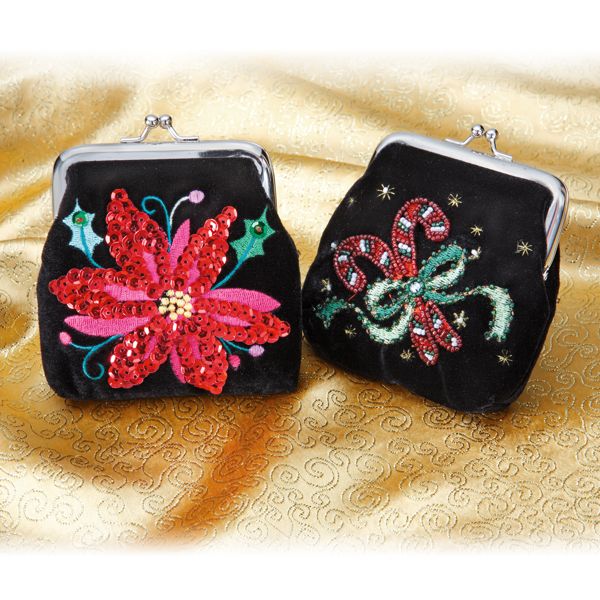 Set of 2 Holiday Coin Purses by Lenox
