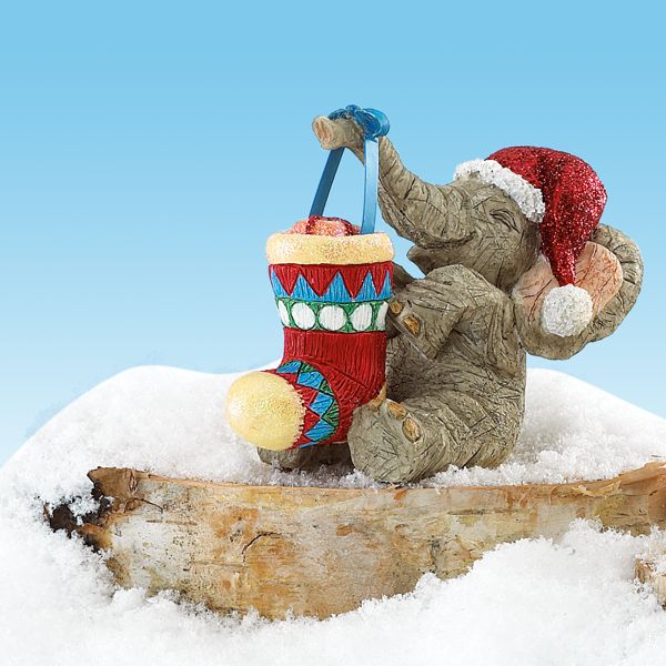 Tuskers Country Artists Stocking Filling Fun Elephant Figurine by Lenox