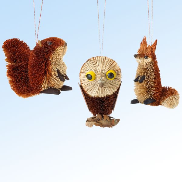 Woodland Ornaments, Set of 3