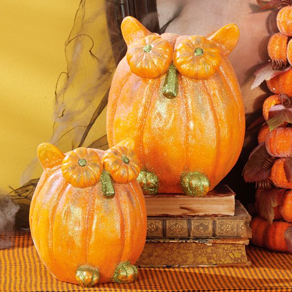 Owl Gourds, Set of 2
