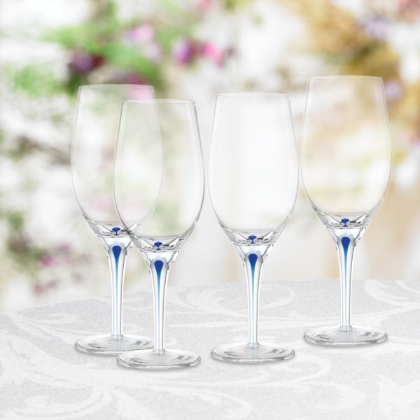 Perfect Hue Blue Iced Beverage Glasses, Set of 4