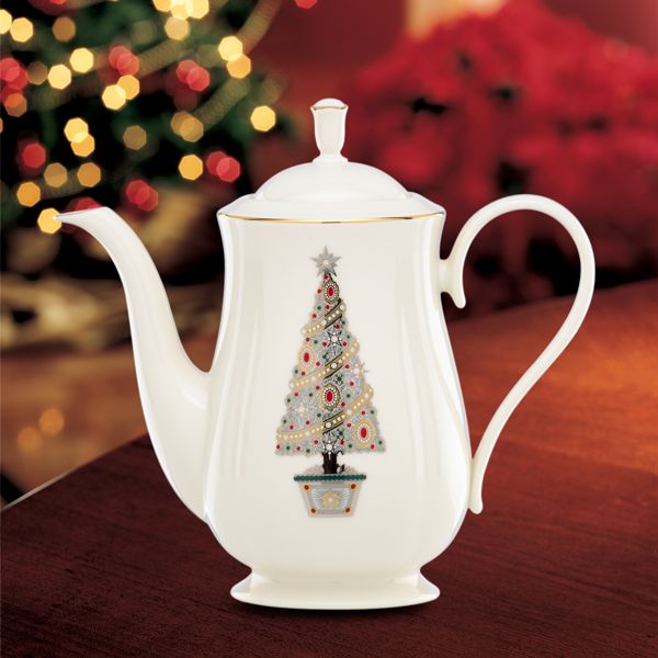 Jeweled Christmas Tree Coffeepot
