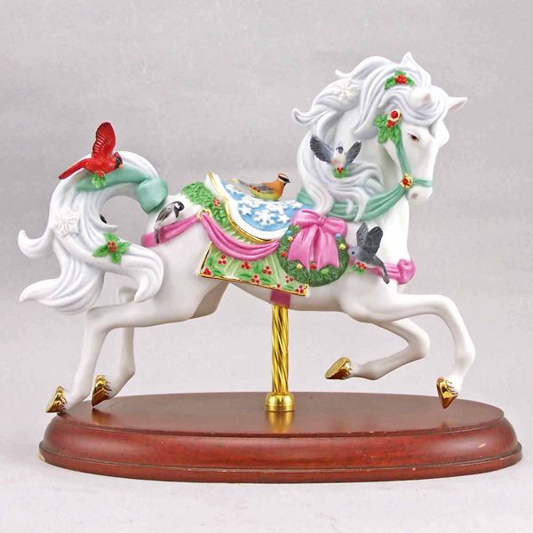 Christmas Carousel Horse Figurine