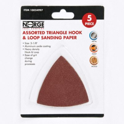 3-1/8" Triangle Hook & Loop Sanding Paper 5-Pack