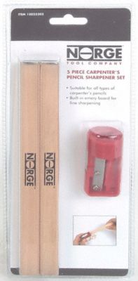 5-Piece Carpenters Pencil and Sharpener Set